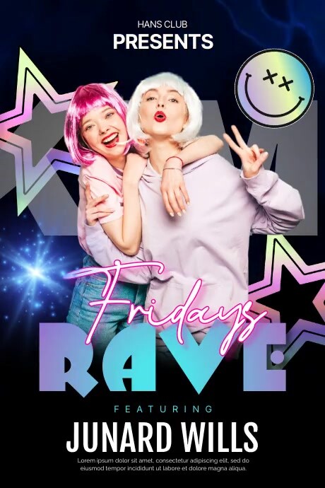 Plantilla de Fridays Rave Night Club | PosterMyWall