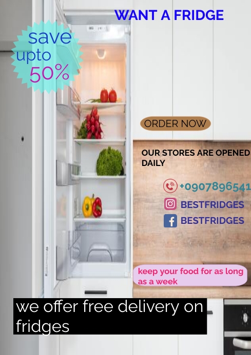 FRIDGE Template PosterMyWall