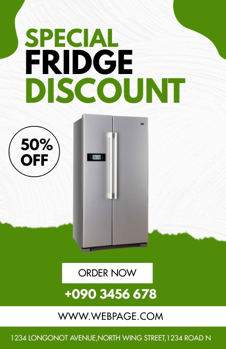 FRIDGE DISCOUNT Template PosterMyWall