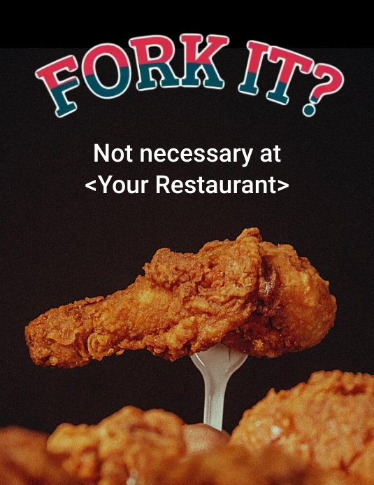 Fried Chicken, Crispy Flyer (US Letter) template