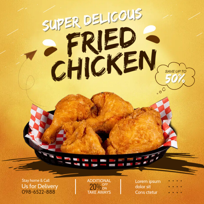 Fried Chicken Ads Template PosterMyWall