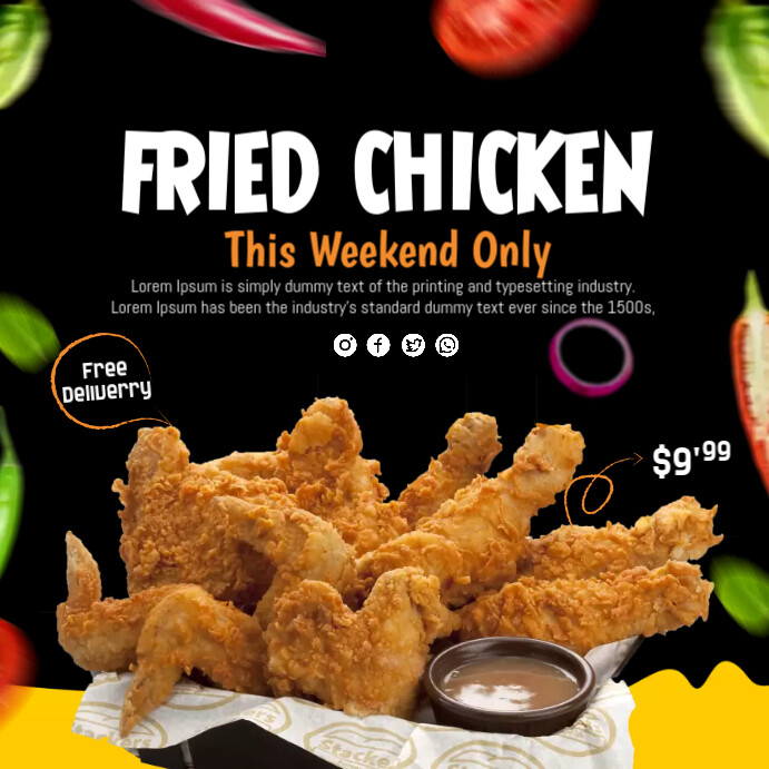 Fried Chicken Best Deals Template PosterMyWall