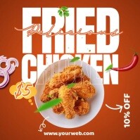 Fried Chicken Сообщение Instagram template