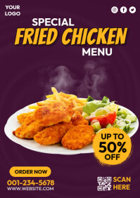Chicken Menu Ads Template | PosterMyWall