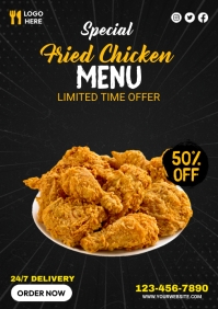 Fried Chicken Menu Template | PosterMyWall