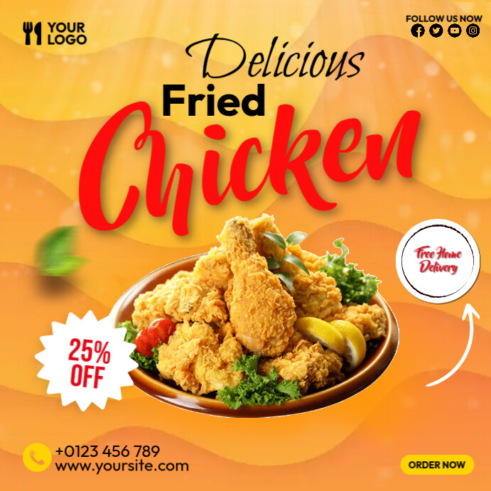 Fried Chicken Menu Template | PosterMyWall
