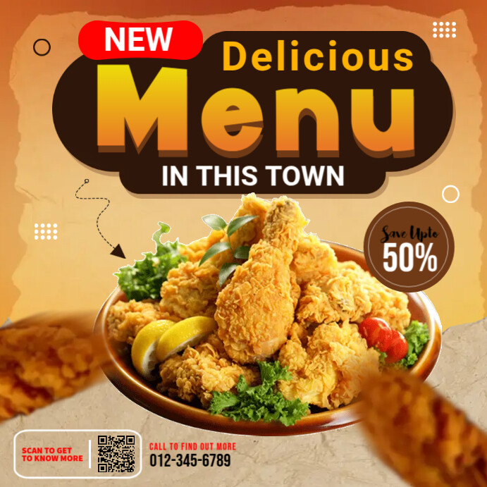 Create Food Chicken Menu Fried Chicken Menu Template | PosterMyWall