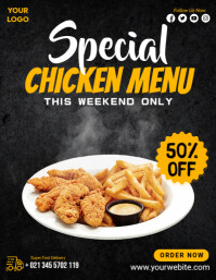 Chicken Menu Ads Template | PosterMyWall