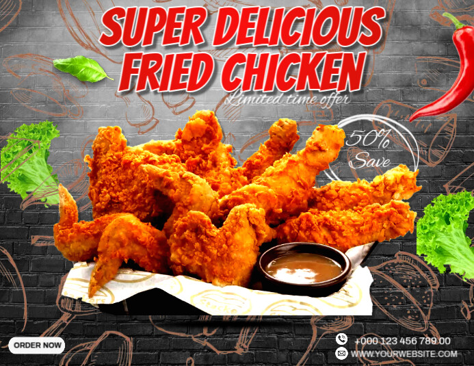 Fried Chicken Menu Template | PosterMyWall