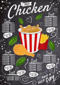 Chicken Food Menu AD Template | PosterMyWall