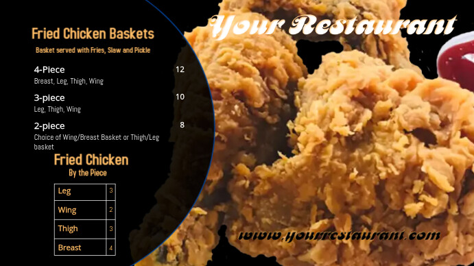 Fried Chicken Menu Three Template | PosterMyWall