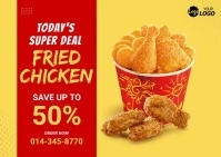 Fried Chicken Offer Ad Template Postkarte