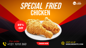 fried chicken sale blog header post Blogkop template