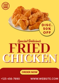 Fried Chicken Sale Offer A2 template