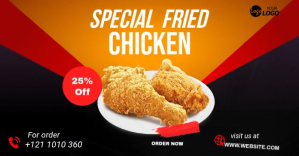 fried chicken sale social media post template