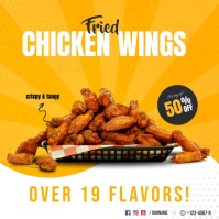 Fried Chicken Wing Specials Instagram Post template
