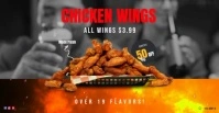 Fried Chicken Wings and Beer Special Facebook Facebook-Anzeige template
