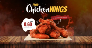 Brun Fried Chicken Wings Promotion Facebook Ad Template