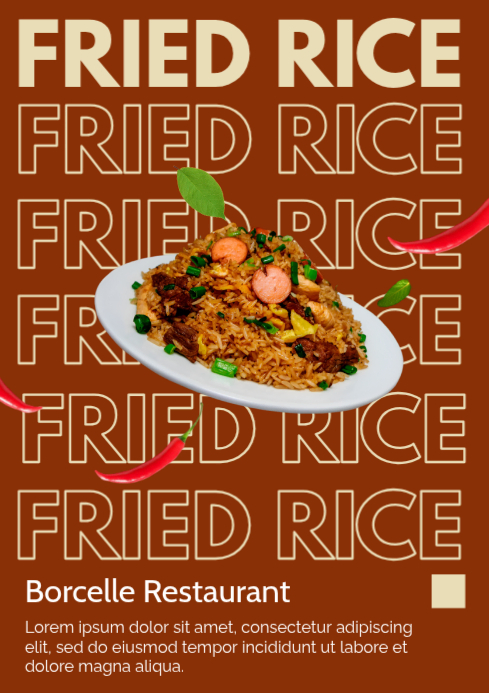 Plantilla de Fried Rice | PosterMyWall