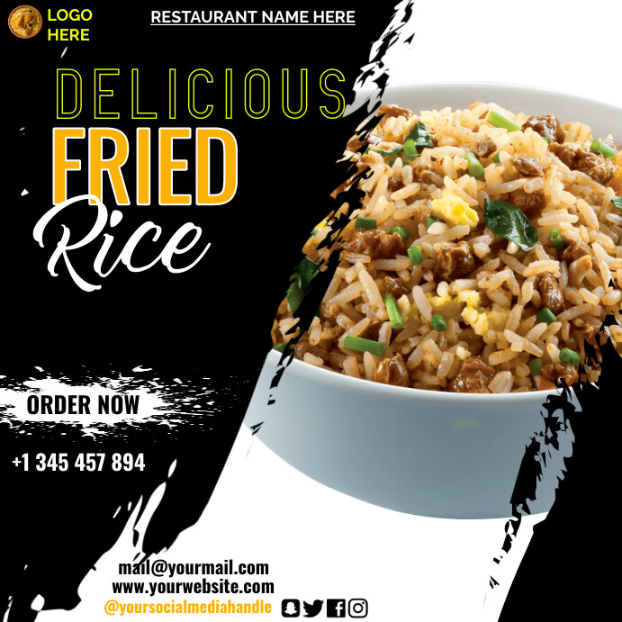 Copy of FRIED RICE FLYER TEMPLATE | PosterMyWall