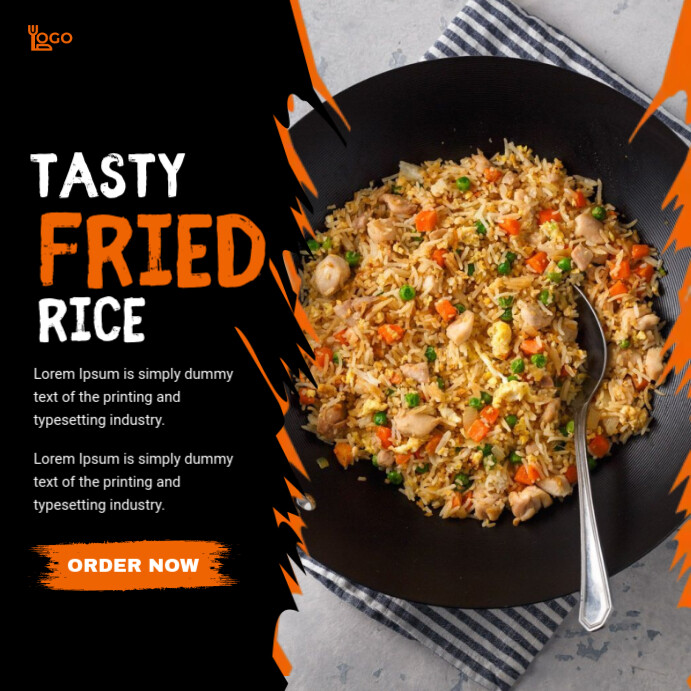 Fried Rice Menu Ads Template | PosterMyWall