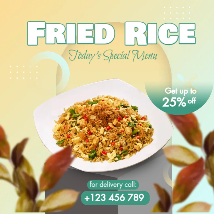Fried Rice Menu Template | PosterMyWall