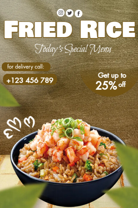 Copy of Fried Rice Menu | PosterMyWall