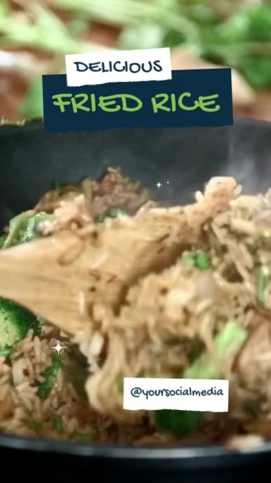 Fried Rice Post Design fried rice template | PosterMyWall