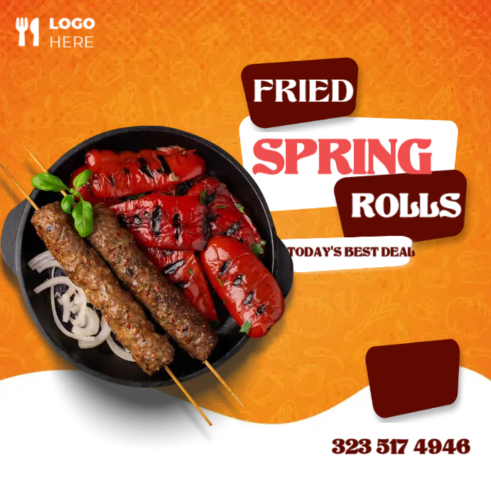 Spring Roll Idea Poster Copy of fried spring rolls | PosterMyWall