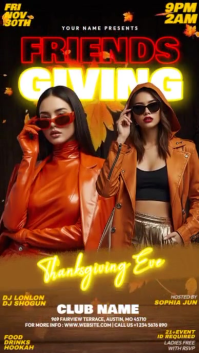 Friend Giving Flyer Digital Display (9:16) template