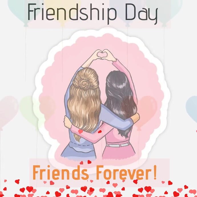 Friends,Friends forever,Friendship Instagram Post template