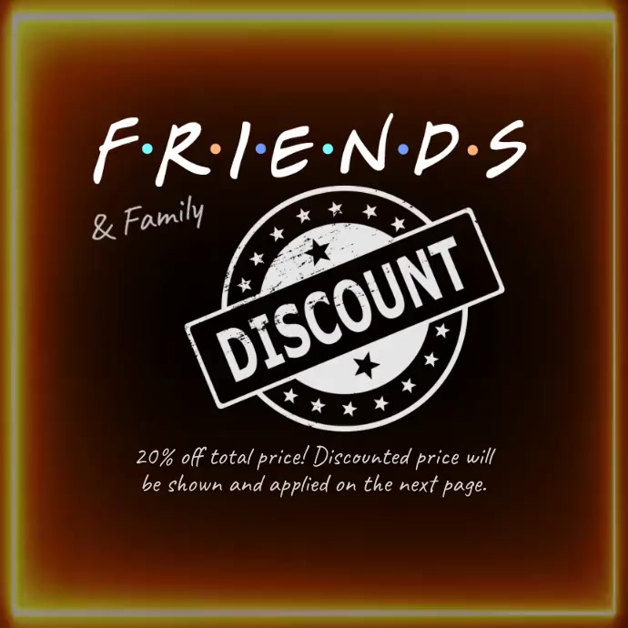 Family Offer Posts Friends & Family Discount Template | PosterMyWall