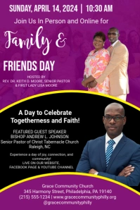Friends and Family Day Poster template