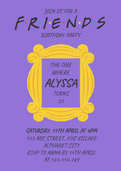 Friends Birthday Invitation Template | PosterMyWall