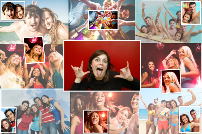 Friends Collage โปสเตอร์ template