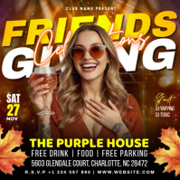 Friends Giving Flyer Free Template Instagram Post