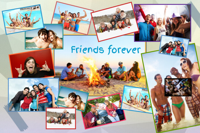 Friends Photo Collage Template PosterMyWall friends-photo-collage-template-postermywall