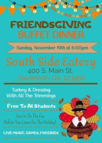 Friendsgiving Buffet A6 template