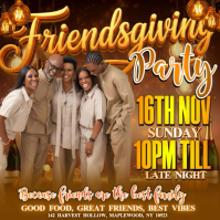 Friendsgiving Celebration: Good Food & Vibes Wpis na Instagrama template