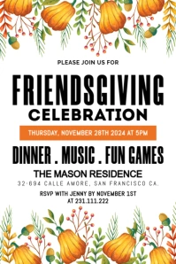 Friendsgiving Póster template