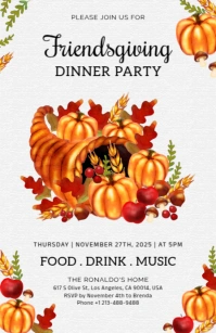 friendsgiving Media Página Ancho template