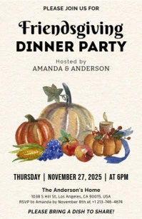 friendsgiving Media Página Ancho template