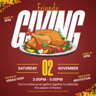 Friendsgiving Cuadrado (1:1) template