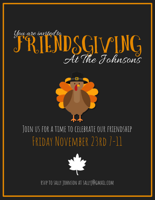 Friendsgiving Template PosterMyWall Friendsgiving Template PosterMyWall