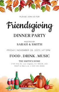 friendsgiving Halfbladsy Breed template