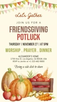 friendsgiving Digital Display (9:16) template