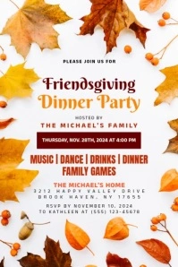 Friendsgiving Póster template