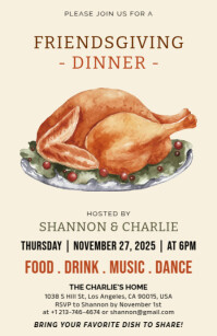 friendsgiving Half Page Wide template