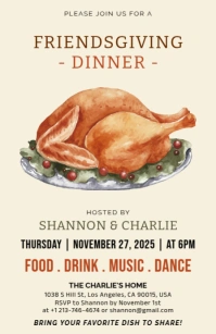 friendsgiving Half Page Wide template