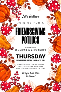 Friendsgiving Cartaz template